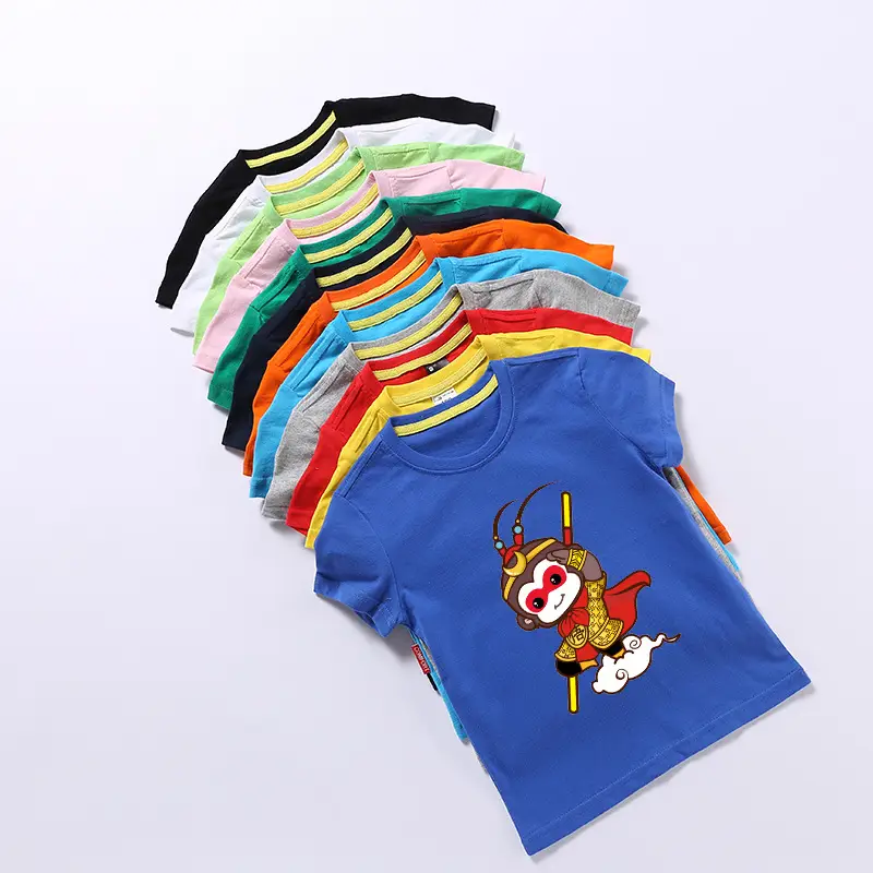 Red Cartoon Monkey T-Shirt for Boys 2024 Summer - Image 17