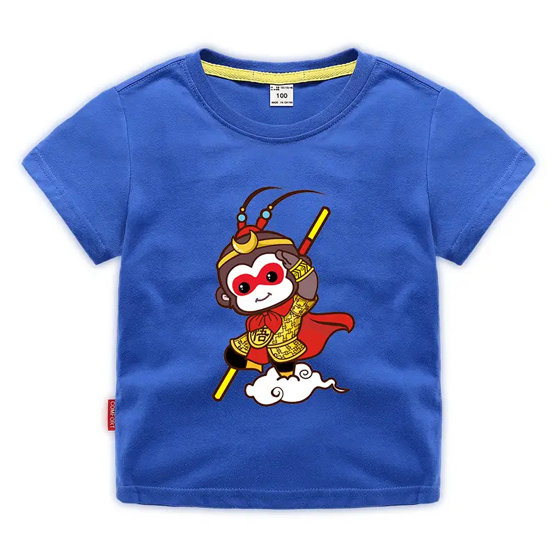 Red Cartoon Monkey T-Shirt for Boys 2024 Summer - Image 11