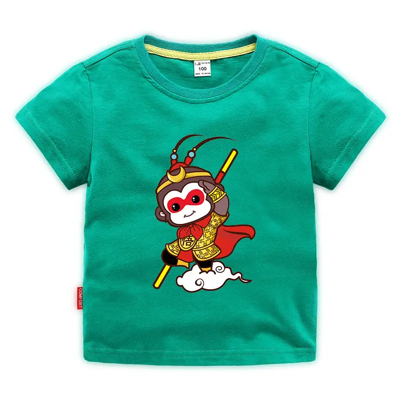Red Cartoon Monkey T-Shirt for Boys 2024 Summer - Image 6