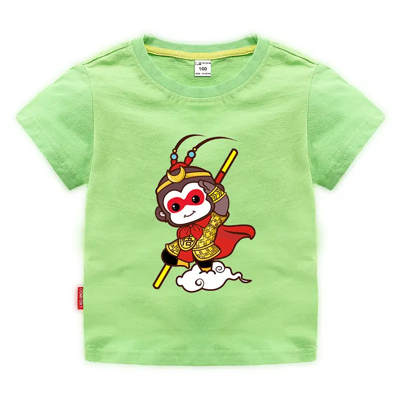 Red Cartoon Monkey T-Shirt for Boys 2024 Summer - Image 9