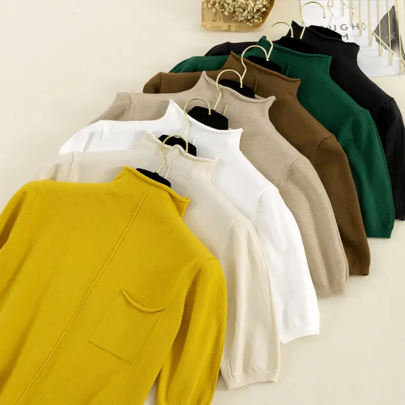 Black Korean Style Mid-Sleeve Pullover Top for Women — feature 5
