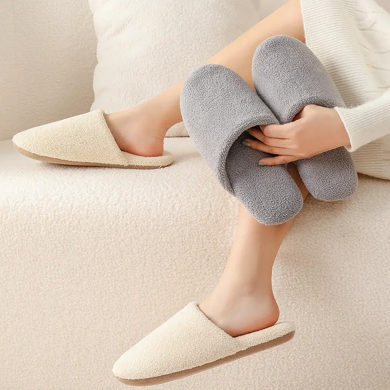 Japanese-Style Floor Slippers for Men, Wooden Floor Indoor Soft-Soled Shoes, Suitable for All Seasons, Autumn and Winter, Machine Washable Cloth-Soled Cotton Slippers for Women, Silent - Image 10