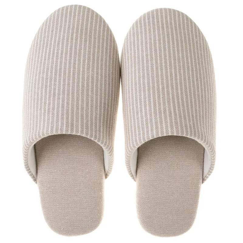 Japanese-Style Floor Slippers for Men, Wooden Floor Indoor Soft-Soled Shoes, Suitable for All Seasons, Autumn and Winter, Machine Washable Cloth-Soled Cotton Slippers for Women, Silent - Image 2