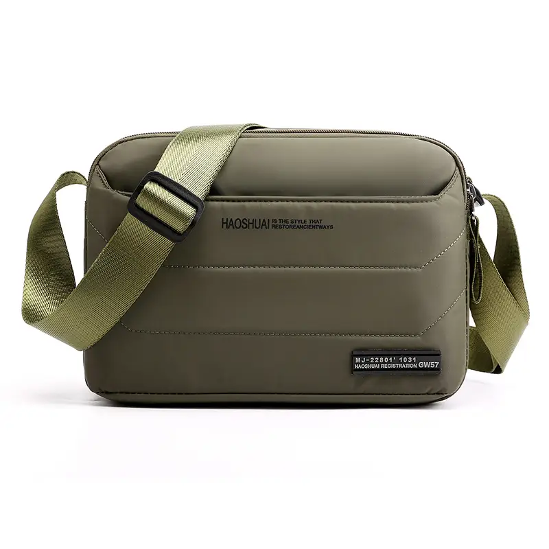 Men's Black Nylon Crossbody Bag for 2024