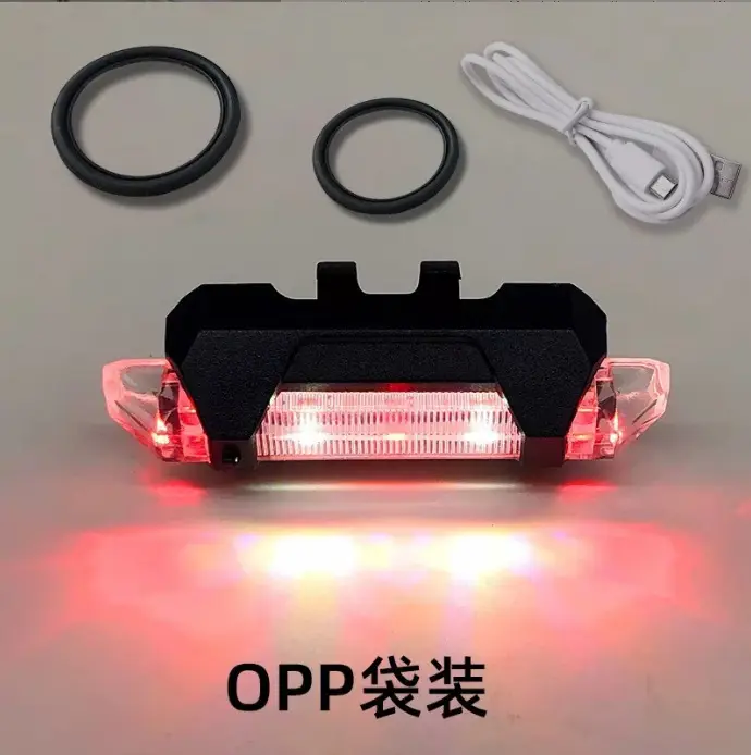 Wholesale mountain bike light riding tail light USB rechargeable light rear warning light night bike equipment bicycle tail light