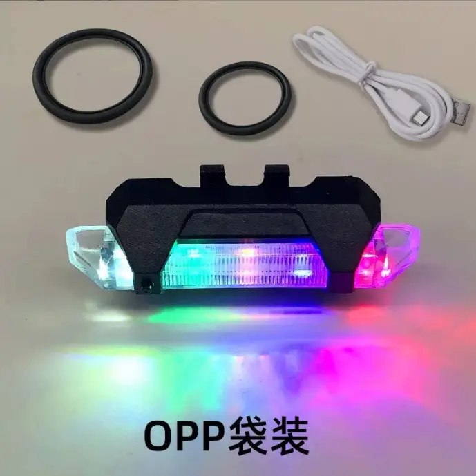 Wholesale mountain bike light riding tail light USB rechargeable light rear warning light night bike equipment bicycle tail light