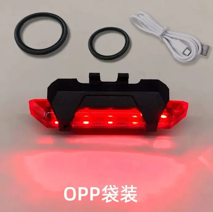 Wholesale mountain bike light riding tail light USB rechargeable light rear warning light night bike equipment bicycle tail light