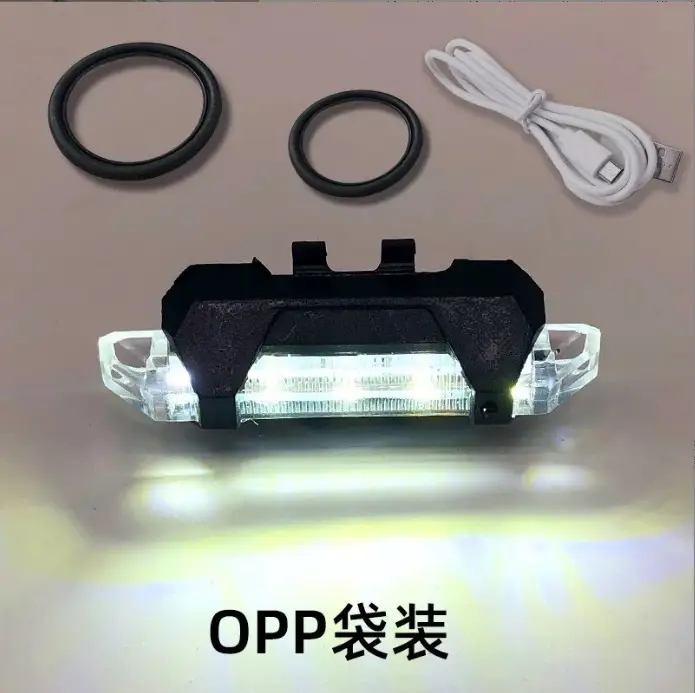 Wholesale mountain bike light riding tail light USB rechargeable light rear warning light night bike equipment bicycle tail light