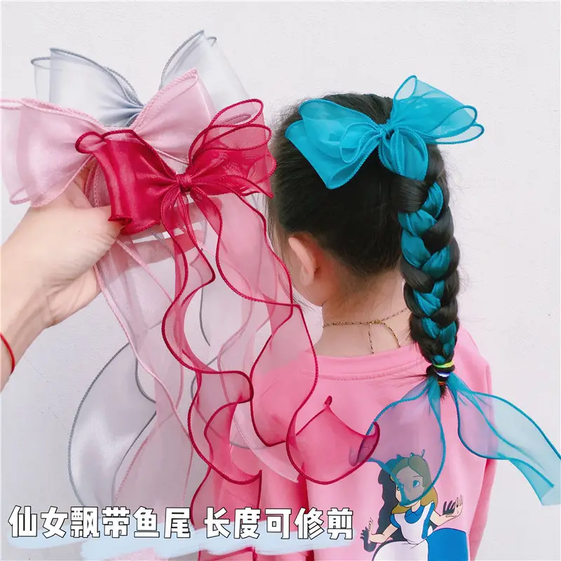 Clear Silver Bow Ribbon Hairpin for Women - Image 4