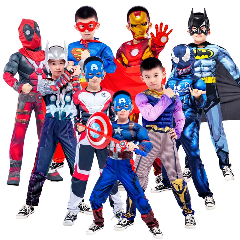 Halloween revenge hero return COSPLAY clothes children's performance clothing steel muscle clothing American team clothing - Image 24