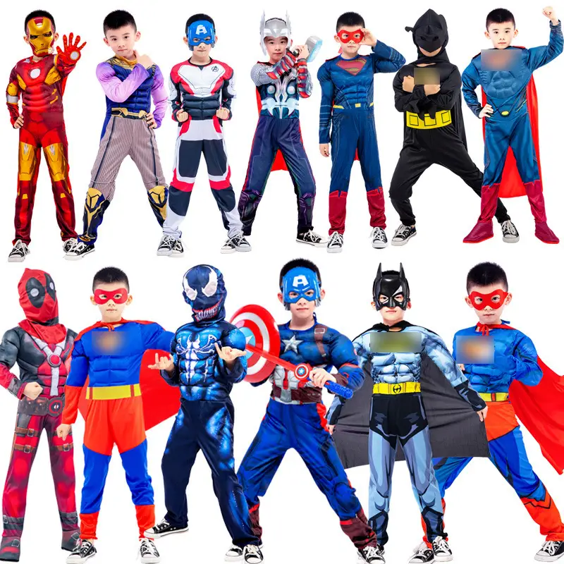Halloween revenge hero return COSPLAY clothes children's performance clothing steel muscle clothing American team clothing - Image 25
