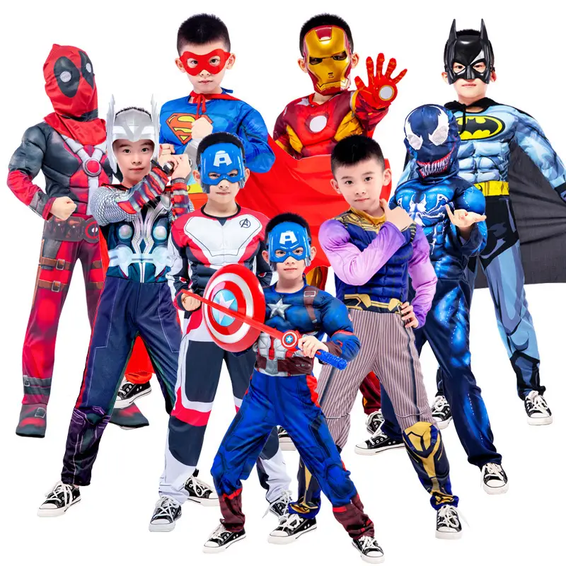 Halloween revenge hero return COSPLAY clothes children's performance clothing steel muscle clothing American team clothing — feature 3
