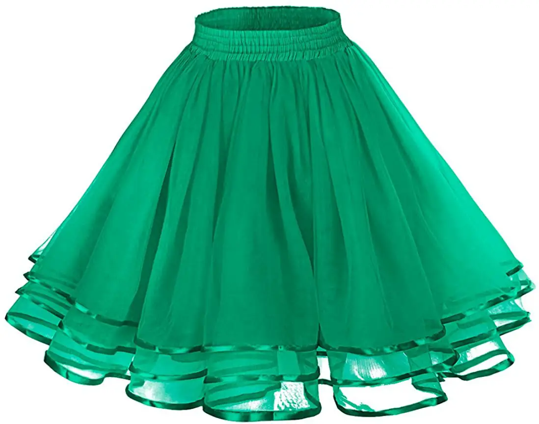 Red Three-Layer Ribbon Support Skirt for Girls - Image 7