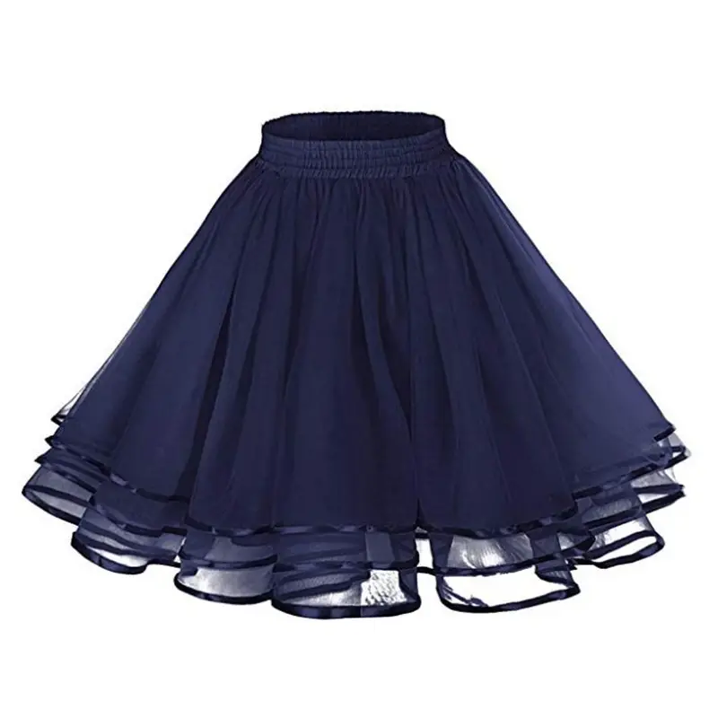 Red Three-Layer Ribbon Support Skirt for Girls - Image 12