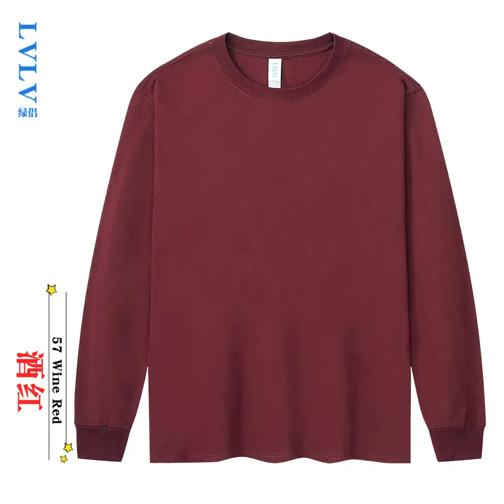 Men Navy Blue Cotton Long Sleeve T-Shirt 230g - Image 10