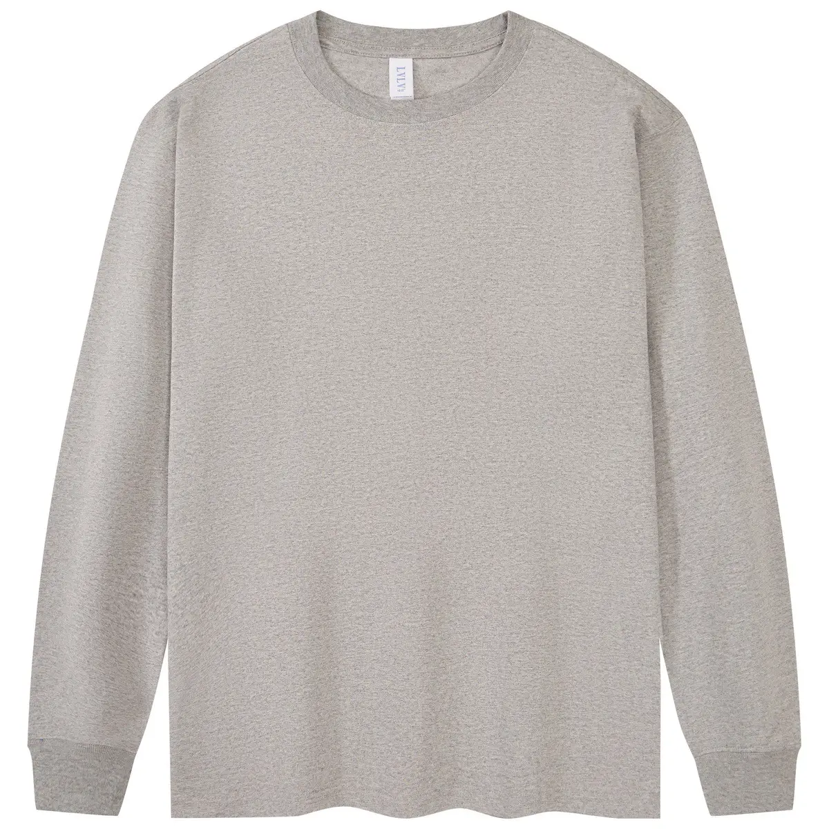 Men Navy Blue Cotton Long Sleeve T-Shirt 230g - Image 19