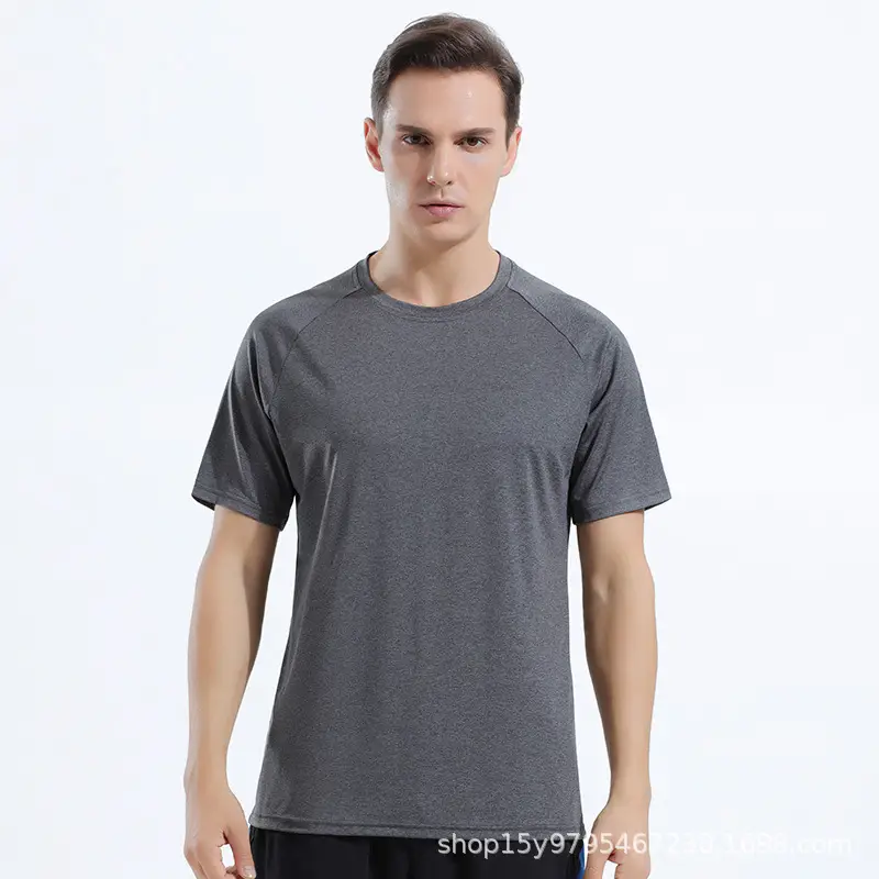 Men Blue Moisture-Wicking T-Shirt Quick Dry Sports Wear - Image 4