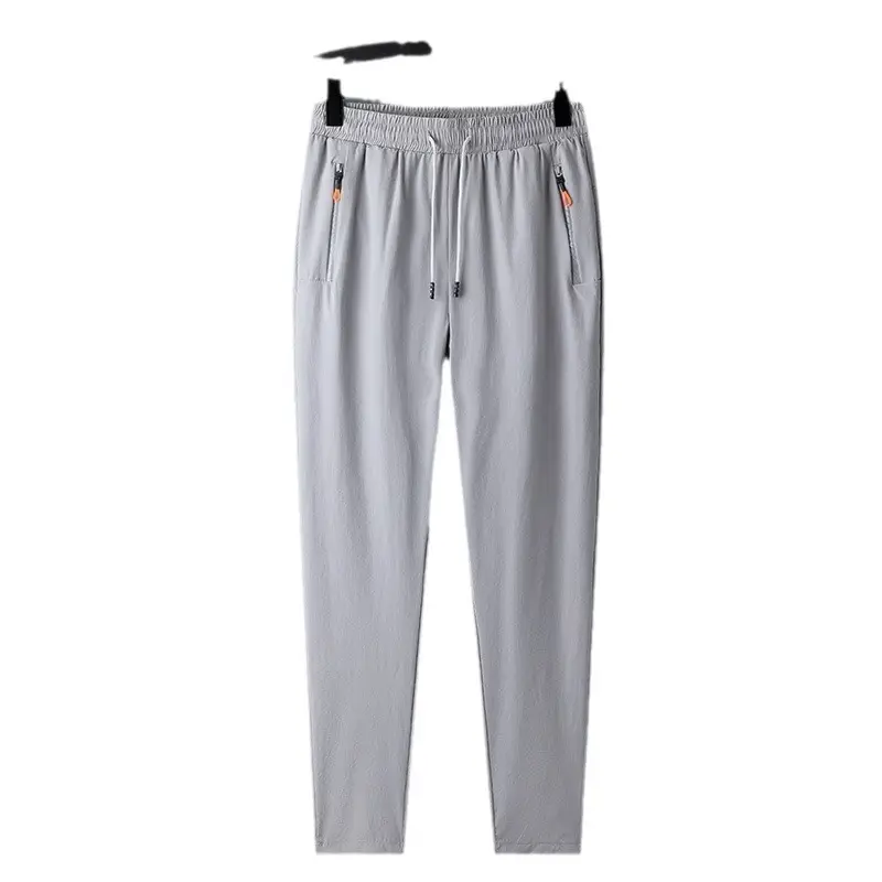 Men Black Stretch Drawstring Pants Casual Sports Wear - Image 17
