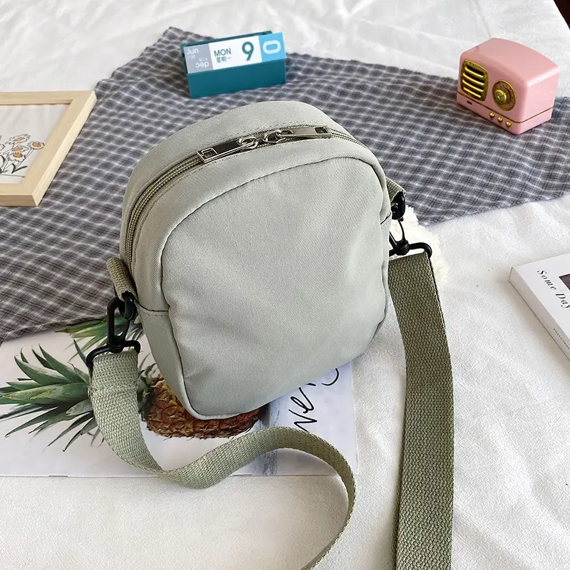 Pink Canvas Crossbody Bag for Women 2021 - Image 10