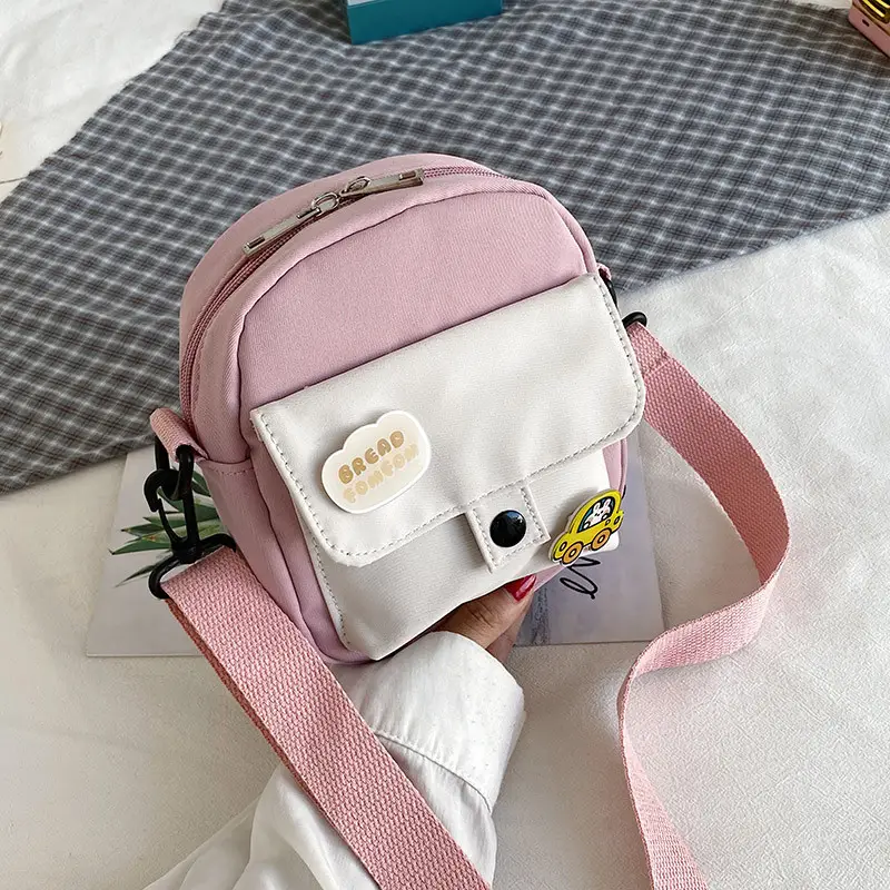 Pink Canvas Crossbody Bag for Women 2021 - Image 4
