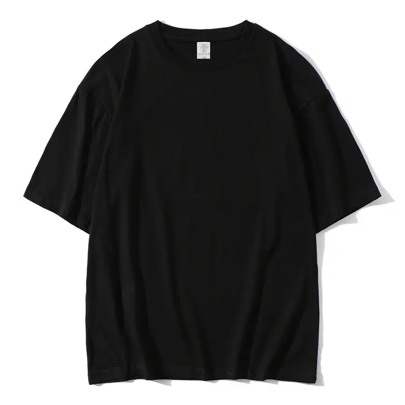 Black Combed Cotton 5-Sleeve T-Shirt - Image 2