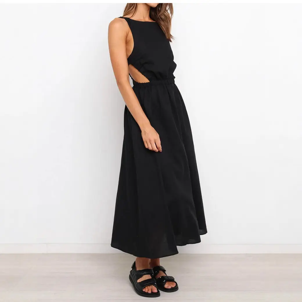 2024 Sleeveless Elastic Waist Long Dress for Women - Image 6
