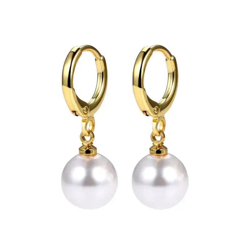 Pearl Earrings Gold Silver Women Fashion - Image 7