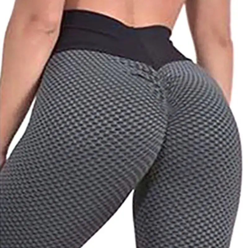 Jacquard Hip Lifting Yoga Pants High Waist Slim Fit - Image 7