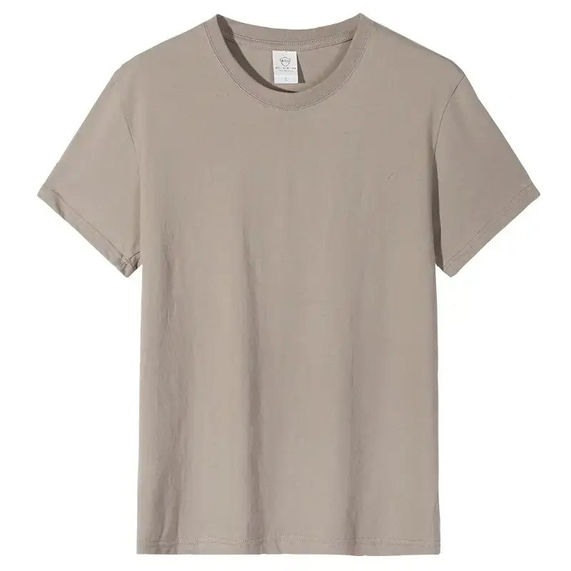 Men's Combed Cotton T-Shirt White Round Neck 180g