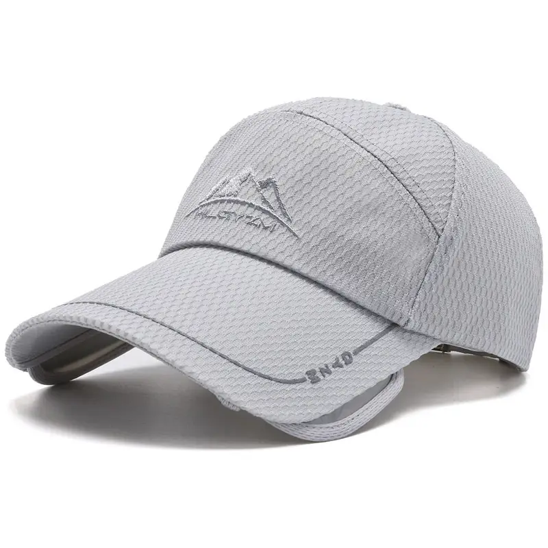 Men Grey Mountain Brand Baseball Cap Large Brim - Image 6