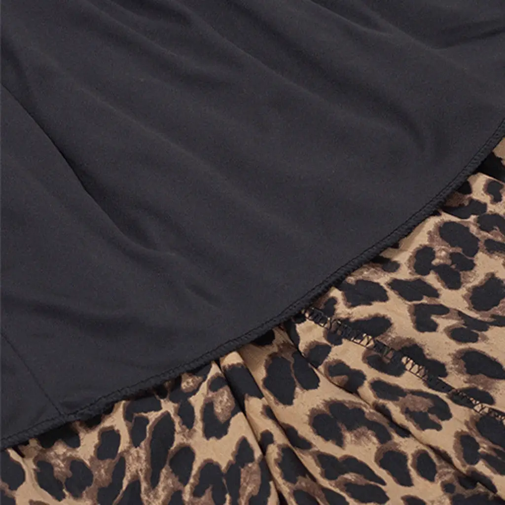 Leopard Print Long Skirt Large Size European Style — feature 5