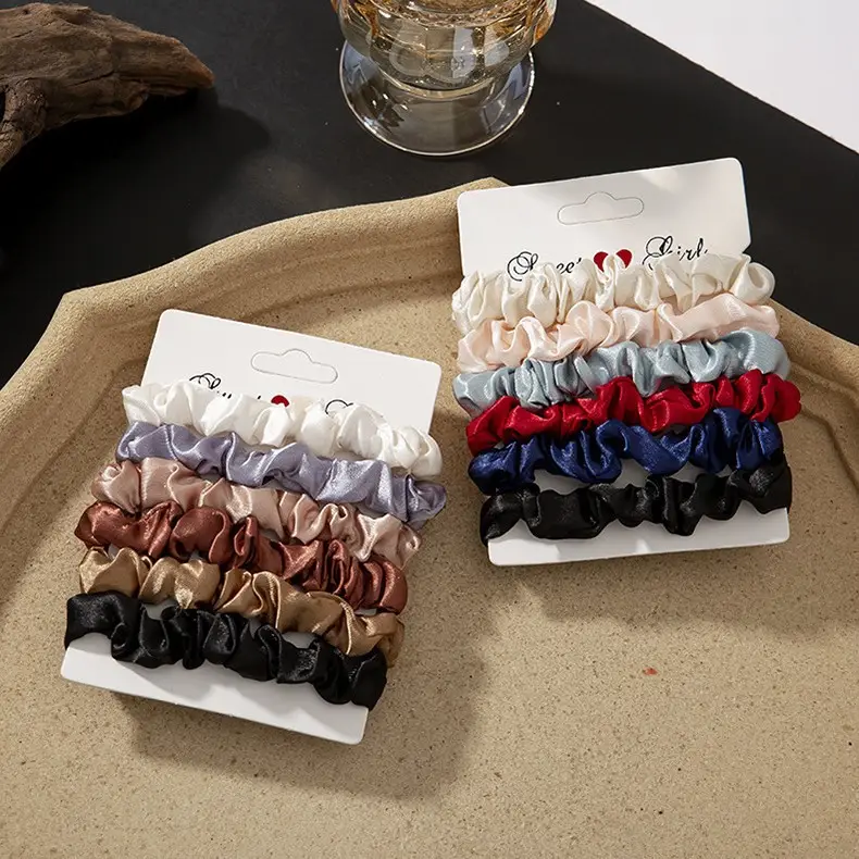 Satin Hair Rope 6 Pack for Girls European American Japanese Style - Image 4
