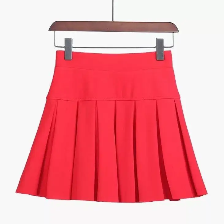 Red Square Dance Skirt Women's Elastic Waist Large