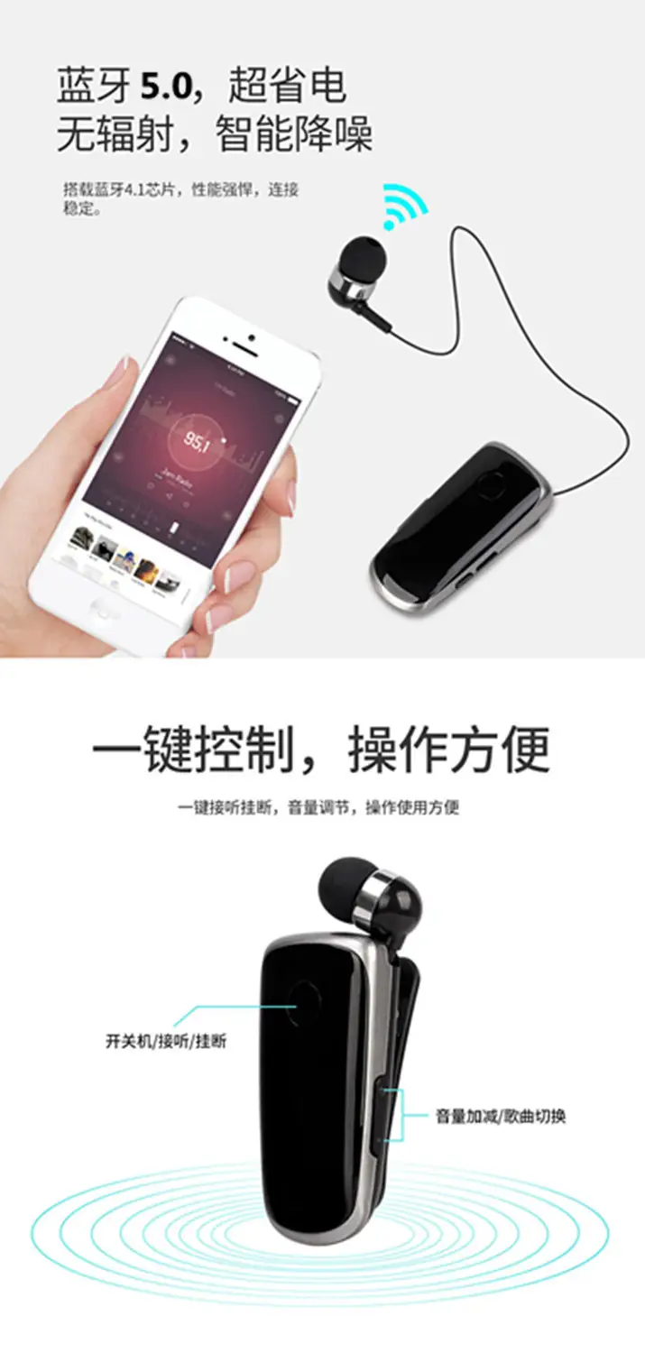 Wireless Bluetooth 5.0 Ear Clip for Business Use — feature 8