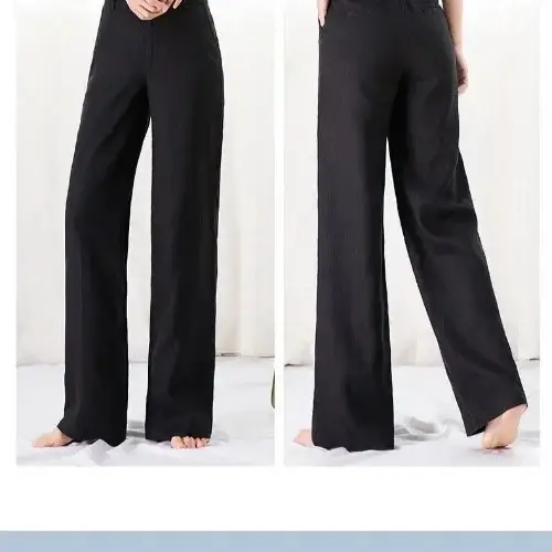 Linen Wide Leg Pants for Women Summer Loose Slimming - Image 8