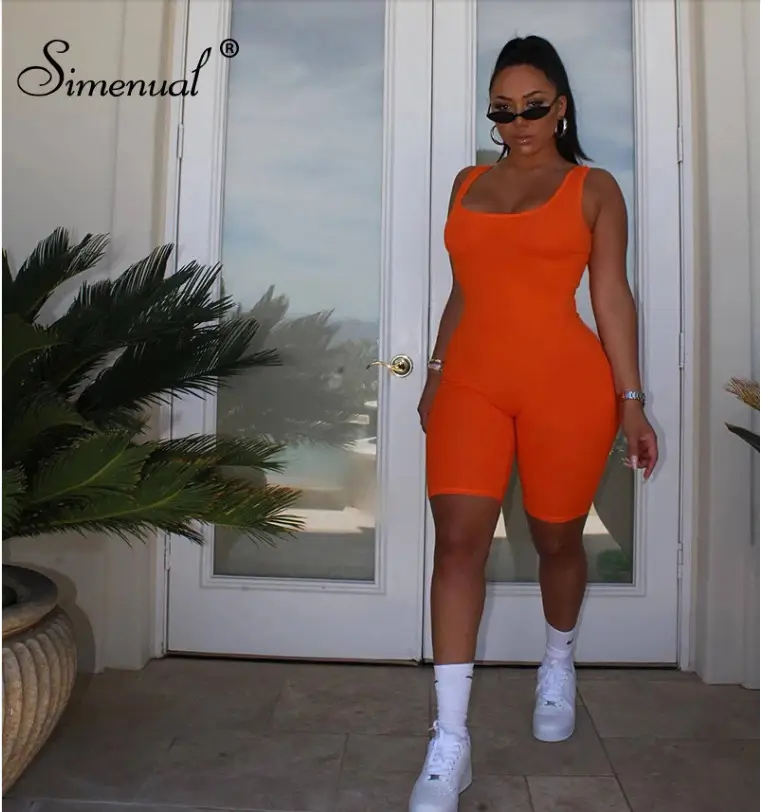 2025 Women Pure Color Jumpsuit Swimsuit Large - Image 2