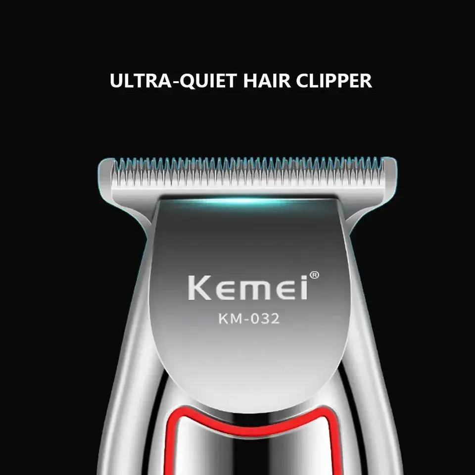 KEMEI Retro Oil Head Push White Barber Scissors KM-032 - Image 3