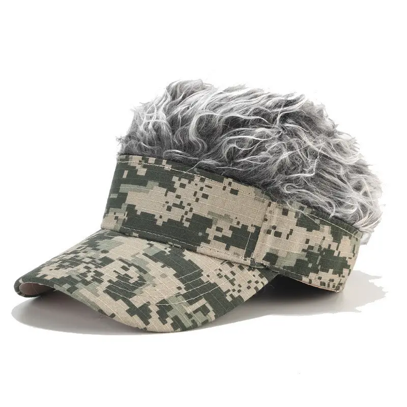 Camouflage Wig Peaked Cap for Men Women 2021 - Image 3