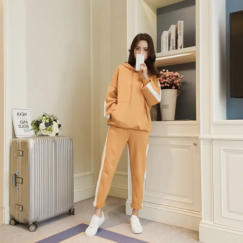 Women Korean Style Casual Sports Suit Black 2025 - Image 13