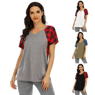 2023 Women V-Neck Pocket T-Shirt Black Loose Spring Summer — feature 11