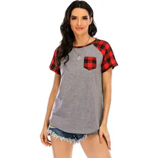 2023 Women V-Neck Pocket T-Shirt Black Loose Spring Summer — feature 13