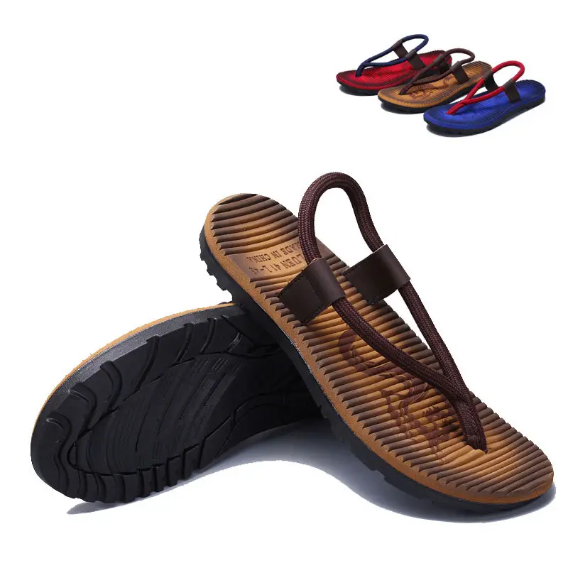 Men's Casual Flip Flops Summer Sandals Brown