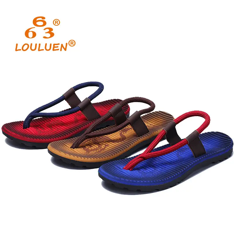 Men's Casual Flip Flops Summer Sandals Brown