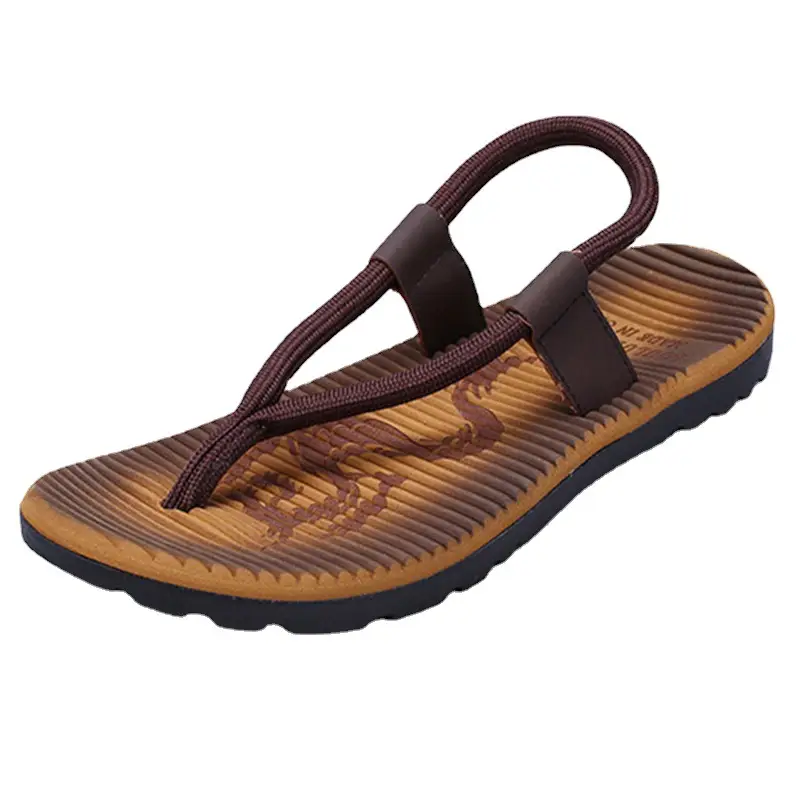 Men's Casual Flip Flops Summer Sandals Brown