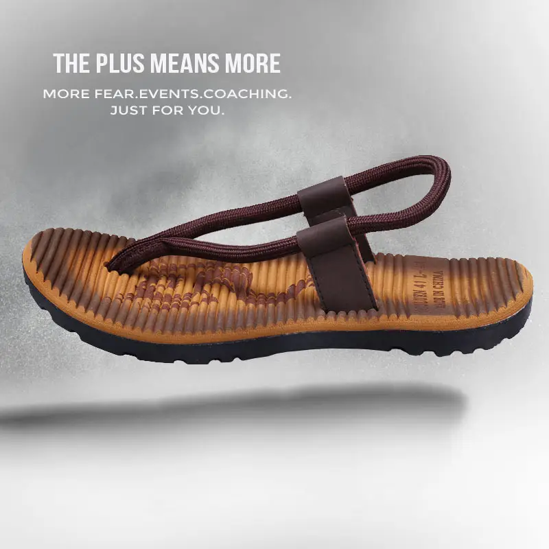 Men's Casual Flip Flops Summer Sandals Brown