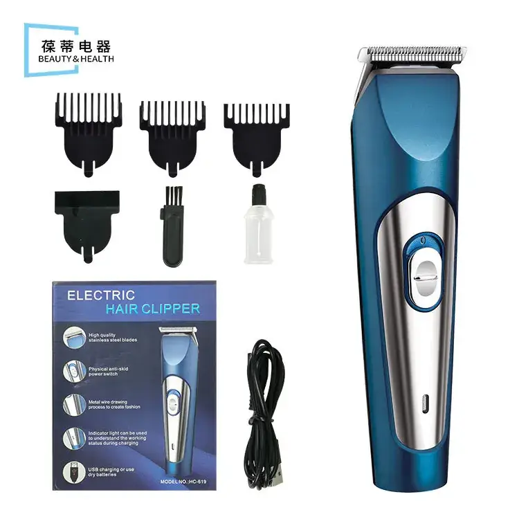 New Cross-Border Electric Metal Hair Clipper Charging Men - Image 7
