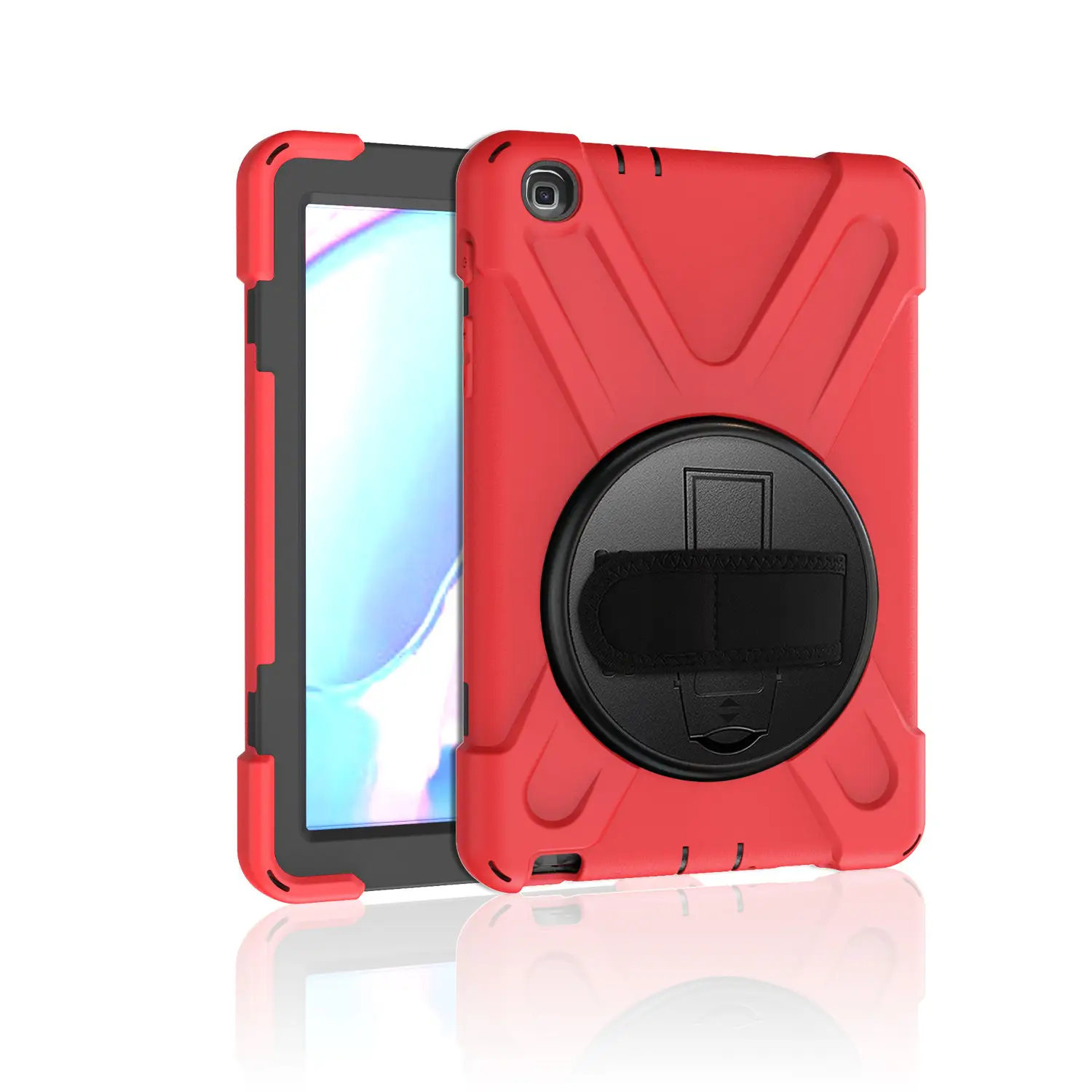 Orange 3-Point Protection Tablet Case with Rotating Bracket - Image 3