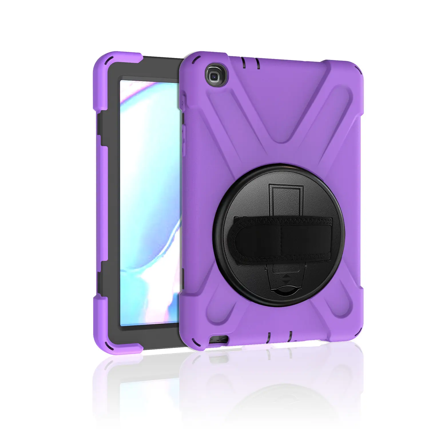 Orange 3-Point Protection Tablet Case with Rotating Bracket - Image 4