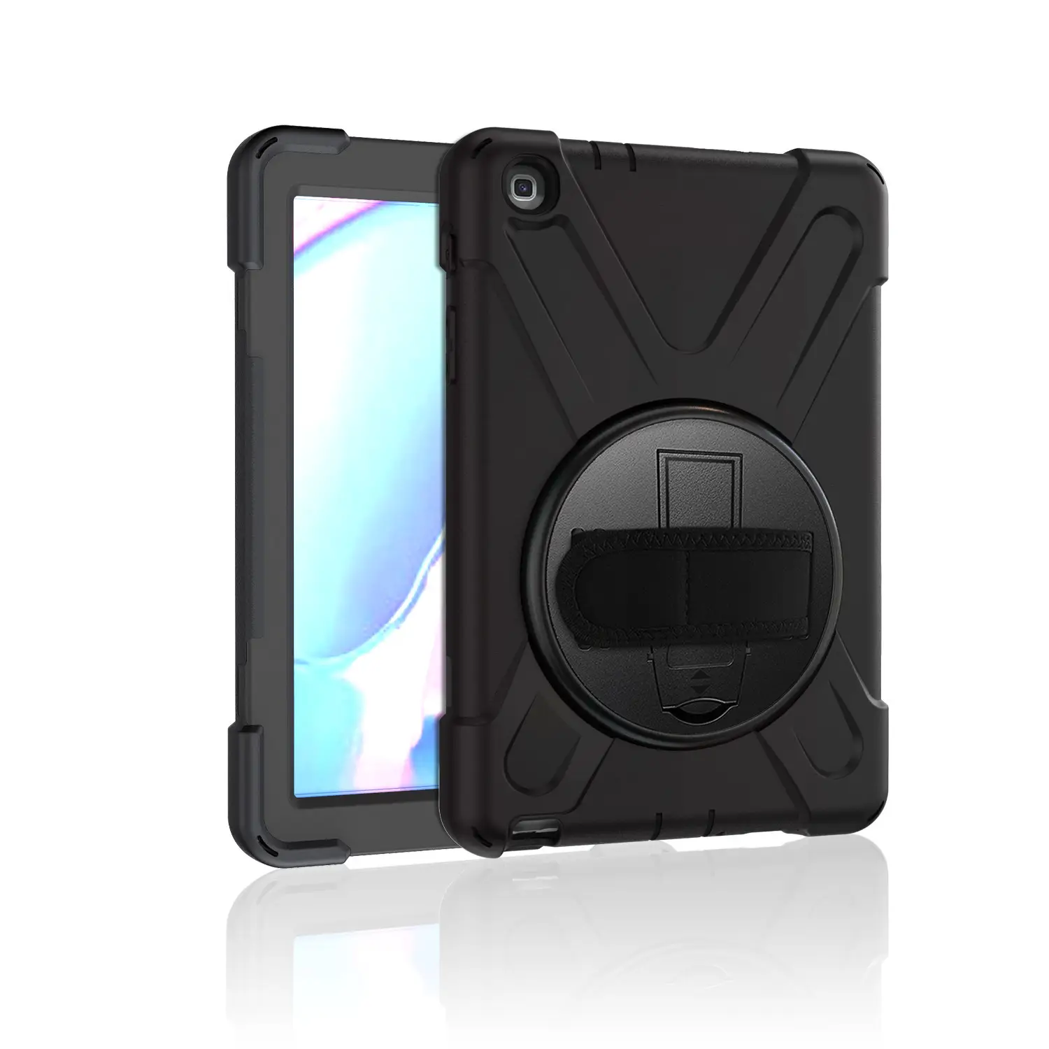 Orange 3-Point Protection Tablet Case with Rotating Bracket - Image 7