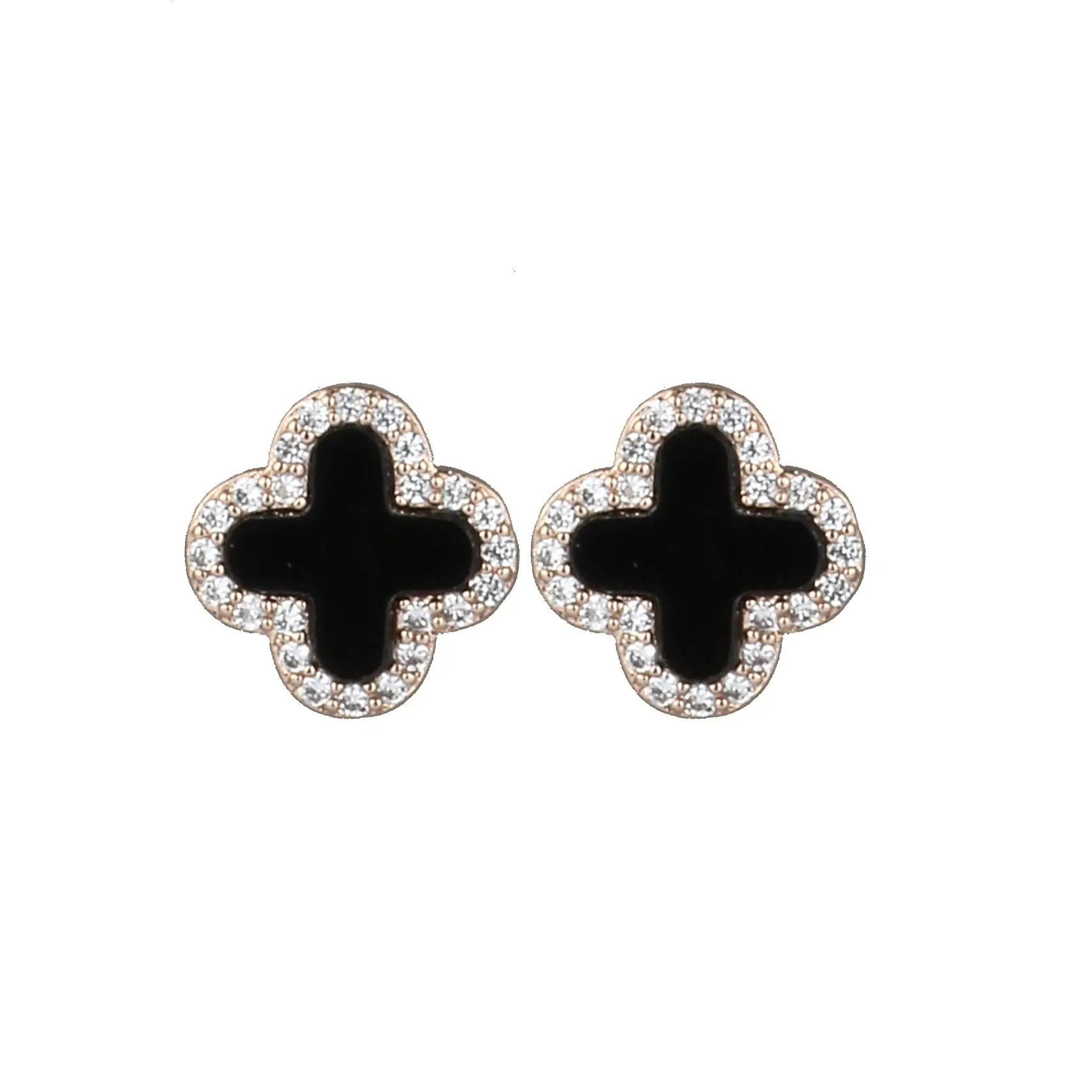 Korean Four Leaf Clover Diamond Earrings Women